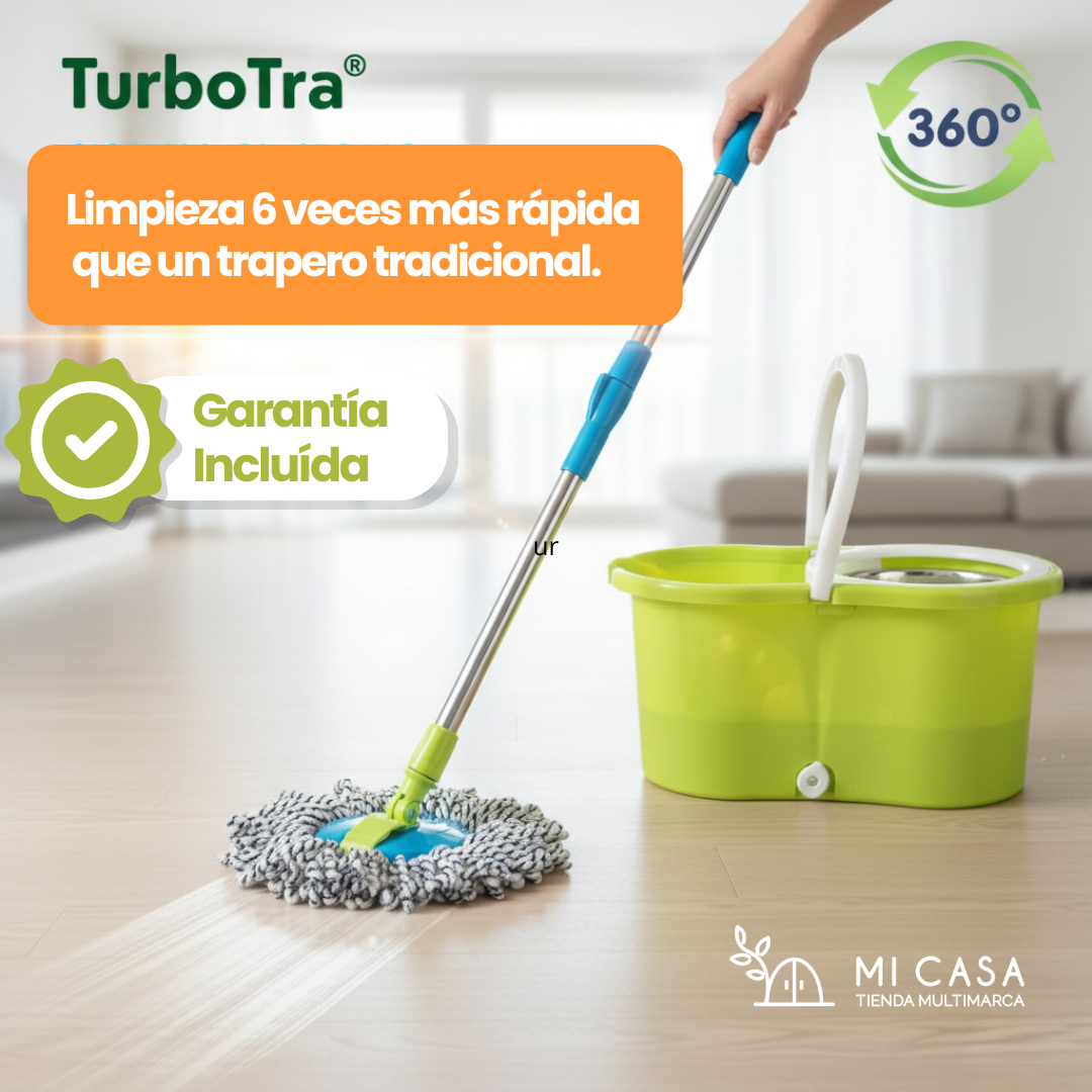 TurboTra® | Trapeador 360° con cubeta metálica