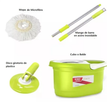 TurboTra® | Trapeador 360° con cubeta metálica